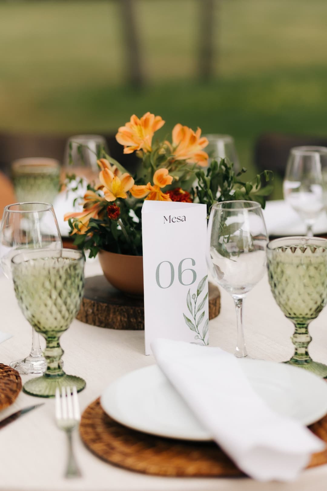 Identificador de mesa personalizado para casamento